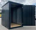 Produktbild: Gartenhaus Lagerbox Gerätehaus Schwarzgrau Baucontainer Lagerbox 1,5m x 2m Lager