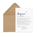Produktbild: Postkarte EHEPAAR inkl. Briefumschlag Hochzeit Geschenk Definition Ehepaar Gesch