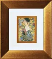 Produktbild: artissimo Bild mit Rahmen Gustav Klimt Bild mit Rahmen / Poster gerahmt 41x36cm / Wandbild, Gustav Klimt: Dame mit Fächer