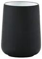 Produktbild: Zone Denmark Nova Zahnputzbecher, Zahnbürstenbecher aus Porzellan mit Soft Touch-Beschichtung, Durchm. 8 cm, Höhe 10 cm, Schwarz