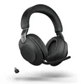 Produktbild: Jabra Evolve2 85 Headset, Stereo, kabellos, schwarz Bluetooth, inkl. Link 380 USB-C, inkl. Ladestation, Optimiert Microsoft Team