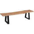 Produktbild: Mid.you Sitzbank, Akazie, Metall, Akazie, massiv, 3-Sitzer, 160x45x40 cm, abwischbar, Esszimmer, Bänke, Sitzbänke