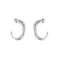 Produktbild: Swarovski Ohrringe 5563908/5633861 Twist Kreolen, weiss, rhodiniert
