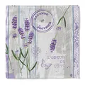 Produktbild: Sovie HOME Serviette LAVINIA aus 3-lagigem Tissue, 33x33cm, 20 Stück, 1/4 Falz, Design Lavendel auf beige-grauem Hintergrund, hochwertig, festlich, dekorativ, Party, Feier