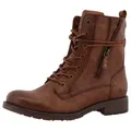 Produktbild: Mustang Shoes Elfi Winterstiefelette Winterstiefel mit Reißverschluss und markanter Schnürung braun 37 EU