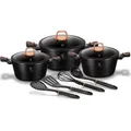 Produktbild: Berlinger Haus Granit Topfset Bh-6154 Schwarz Rose - Schwarz