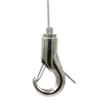 Produktbild: Licht-Zubehoer.de Drahtseilhalter/Gripper 20, Haken mit Aushängesicherung, Seil Ø1,5-2,0mm, vernickelt, Silber