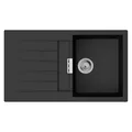 Produktbild: Spülbecken 1 Becken mit Abtropffläche 840 Hansgrohe S52 Synthese schwarz