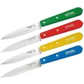 Produktbild: Opinel Gemüsemesser No 112 Classic, Set, 9,6 cm Edelstahlklinge, Buchenholzgriff, 4 Stück