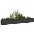 Produktbild: vidaXL Pflanzkübel Schwarz 360x40x40 cm Kaltgewalzter Stahl