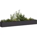 Produktbild: Pflanzkübel Schwarz 360x40x40 Cm Kaltgewalzter Stahl - Vidaxl