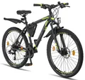 Produktbild: Licorne Bike Effect Premium Mountainbike Aluminiumrahmen Shimano,Zoll:26.00;Farbe:Schwarz/Lime (2xDisc-Bremse)
