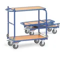 Produktbild: Fetra Tischwagen 1141, aus Metall und Holz, klappbar, mit 2 Etagen, Tragkraft 250kg, 900 x 600mm