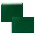Produktbild: 50x Briefumschläge DIN C5 Dunkelgrün Grün  16,2 x 22,9 cm  Haftklebung  Edle ...