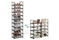 Produktbild: SONGMICS Schuhregal Schuhständer, Schuhaufbewahrung, für Flur, Wohnzimmer, Schlafzimmer, 10 Ebenen, offener Schuhschrank hoch, 30 x 45 x 174 cm, schwarz