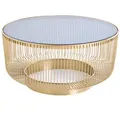 Produktbild: riess-ambiente Couchtisch, Gold, Glas, Metall, Vintage, Rund,Rund, 79x40x79 cm, Wohnzimmer, Wohnzimmertische, Couchtische