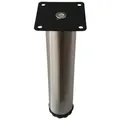 Produktbild: livingpoint24 Möbelfuß Möbelfüße höhenverstellbar + 25 mm Möbelbeine 8-20cm Edelstahloptik, (1-St) Ø 4,2 cm x 20 cm