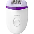 Produktbild: Philips Satinelle Essential Epilierer BRE225/00 – kompakt, kabelgebunden - Violett/Weiß