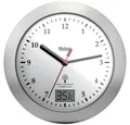 Produktbild: Mebus Wanduhr Mebus 41124 Funk Wanduhr 17 cm x 60 mm Silber Badezimmer-/Feuchtraum g