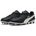 Produktbild: PUMA KING LIGA FGAG Fußballschuh für Rasenplätze und Kunstrasen, mit weichem Lederobermaterial schwarz 41 EU