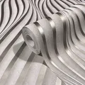 Produktbild: EUR5,25/qm/ Tapete Marburg City Glow 34259 Betonoptik Wellen Taupe Silber
