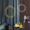 Produktbild: LED Lichtkranz Draht Fenster Tür Wandkranz Wanddeko Tischdeko 30 LED 30cm gold
