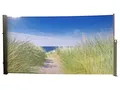 Produktbild: Seitenmarkise Motiv Nordseeküste grau 160x300 Markise Seite Balkon Sichtschutz