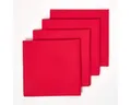 Produktbild: Homescapes Stoffserviette 4er-Set Stoffservietten rot – 45 x 45 cm, 100% Baumwolle