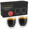 Produktbild: PREMIUM doppelwandige Espressogläser 100ml - 2er Set - Gastronomie Qualität -...
