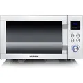 Produktbild: Severin Mikrowelle MW 7777, mit Grill und Heißluft, 900 Watt, Grill 1200 W, Garraum 25 Liter, silber