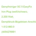 Produktbild: SC 5 EasyFix Iron Plug (weiß/schwarz, 2.200 Watt, Dampfdruck-Bügeleisen-Anschlus