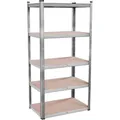 Produktbild: TroniTechnik® Schwerlastregal, Kellerregal, Lagerregal, 40 x 90 x 180 cm, Regal mit Stahlgestell, bis 875 kg, 5 Ablagen