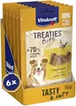 Produktbild: Vitakraft Treaties Bits, Hundeleckerli, weicher Hundesnack gefüllt mit Hühnchen, Hunde Trainingsleckerli, getreidefrei und ohne Zusatz von Zucker (6x 120g)