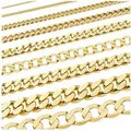 Produktbild: HOPLO Panzerkette Goldkette Panzerkette 1,1 mm - 40 cm Halskette - 333-8 Karat Gold, Made in Germany goldfarben 40 cm Damenkette eng