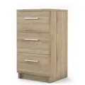 Produktbild: Vicco Nachttisch, Sonoma Eiche, Braun, Holzwerkstoff, 3 Schubladen, Rechteckig,Rechteckig, 38x66x35 cm, Schlafzimmer, Nachttische
