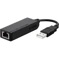 Produktbild: D-Link USB-Adapter DUB-E100, schwarz, RJ45 Buchse auf USB-A Stecker, USB 2.0