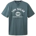 Produktbild: Tom Tailor Herren T-Shirt LOGO Regular Fit Grau Grün 27475 XL