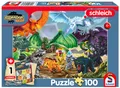 Produktbild: Puzzle 100 Schleich Eldrador Kampf um den Superkristall + Figur 113350