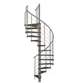 Produktbild: Minka Spindeltreppe Venezia Smart 38 - 305,5cm Geschosshöhe Walnuss Grau 160cm Durchmesser