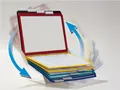 Produktbild: DURABLE Fächermappe Sichttafelhalter Vario mit 10 Sichttafeln und Wandhalterung