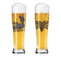 Produktbild: Ritzenhoff Bierglas Ritzenhoff Brauchzeit Weizen 2er #19 #20 J. Vanis H23, Kristallglas