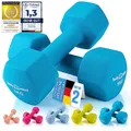 Produktbild: Body & Mind® Hanteln 2er Set Gymnastikhanteln Neopren Dumbbells Kurzhanteln; Effektives Krafttraining mit verschiedenen Gewichten; Fitness Workout für Zuhause