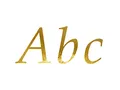 Produktbild: Buchstaben Aufkleber 5 Bögen 143 Buchstaben 25 Zeichen - Sticker zum Beschriften, Basteln und Dekorieren - Gold - Papier - Selbstklebend