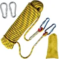 Produktbild: Kletterseil 10m mit Karabiner 8mm Nylon Sicherheitsseil für Camping Wandern