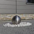 Produktbild: CLGarden 30cm Kugel Springbrunnen aus Edelstahl ESB3 gebürstet mit Edelstahlkugel Zierbrunnen für Garten