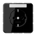 Produktbild: Jung CD1520NASW Schutzkontakt-Steckdose, 16 A 250 V ~, mit Schriftfeld, Duroplast, Serie CD, schwarz
