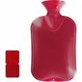 Produktbild: Fashy Wärmflasche Doppellamelle, 6460, 2 Liter, cranberry, aus PVC