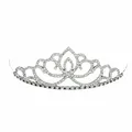 Produktbild: Silbernes Strass Diadem Haarspange für Hochzeit, Brautjungfern, Kommunion, Konfi