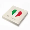 Produktbild: ITENGA 20x Servietten ITALIEN Flagge v1 im Herz Design für Themen Motto Partys