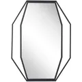 Produktbild: Beliani - Wandspiegel Grau 80 X 60 Cm In Geometrischer Form Achteckig Modern